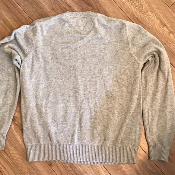 Tommy Hilfiger Men's Pullover Crewneck Sweater Size M Medium 100% Cotton Grey - Picture 11 of 11